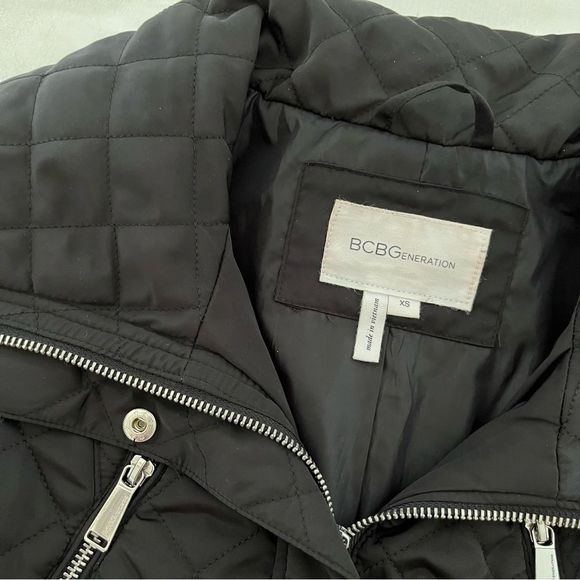 BCBGeneration Quilted Moto Style Jacket in Black, Size XS - Picture 11 of 11